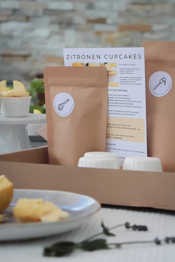 BAKE & NOURISH Backbox Zitronen-Cupcakes